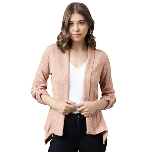 Latin Quarters Women Brown Viscose Rayon Shrug