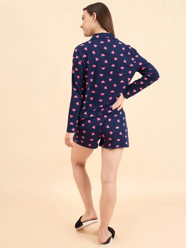 Sweet Dreams Women Printed Full Sleeves Shorts Set