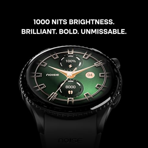 Noise Newly Launched Halo 3 Smart Watch with 1.43” AMOLED Display, 1000 NITS Brightness, Premium Metal Design, Powered by AI Pro, AI Transcription, Morning Briefs, 7-Day Battery (Vintage Blue)
