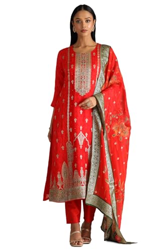 Soch Women's Organza Salwar Suit (OWS5CD21947_Red