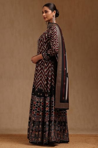 Soch Women's Russian Silk Floor Length Gown (SMUA5CD2092_Black