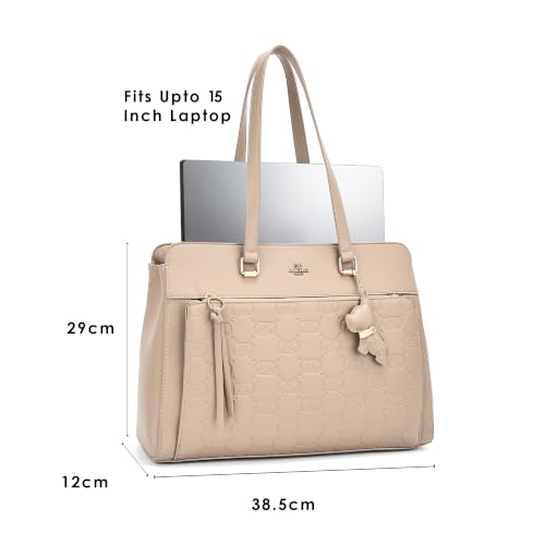 Akiki London Women's Ruskin Laptop Tote Handbag | Upto 15 Inch Laptop | Tote Bag for Work | Ladies Purse | Stylish Shoulder Bag | Gift for Women