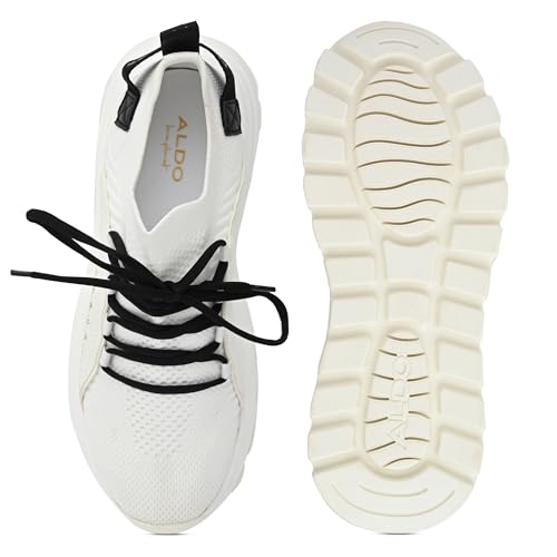 Aldo MOTIONXXA-IN122 Ladies White/Black Flat Sneakers