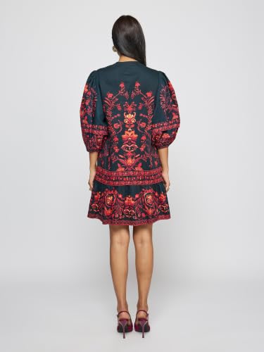 Label RITU KUMAR Dark Green Marlette Short Dress
