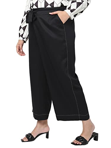 Vero Moda Curve Straight fit Pants (299147501_Jet Black_S)