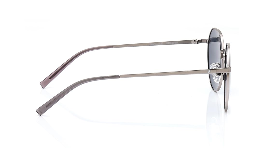 Fastrack Grey Round Metal Polarized Sunglasses for Men and Women(M286GY1PV)