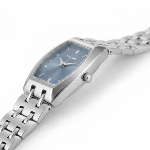 Carlton London Women's Watch Catherine Blue Rectangle Dial CL-CT-SBLU