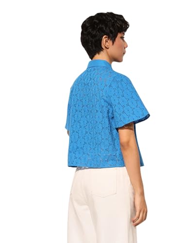 ONLY Women's Boxy Blue Shirt