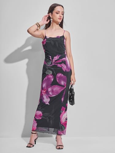 Tokyo Talkies Women Shoulder Straps Sleeveless Maxi Dress TTJ6012636 Multicolor XL