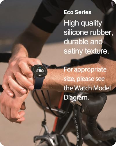 Fullmosa 20mm No‑Gap Curved Silicone Watch Strap, Grey | [No Watch] Premium Watch Band for Samsung Galaxy Watch 7/6/5/4 40mm 44mm,Garmin Vivoactive,Noise ColorFit Ultra,boAt Vertex