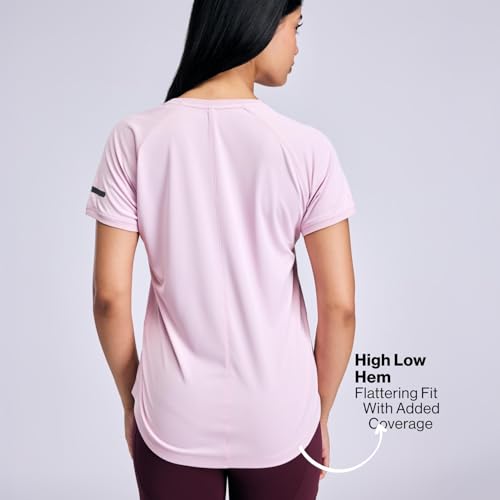 Quick Dry Half Sleeves Regular Fit Running Sports Tee NYK033 Lilac