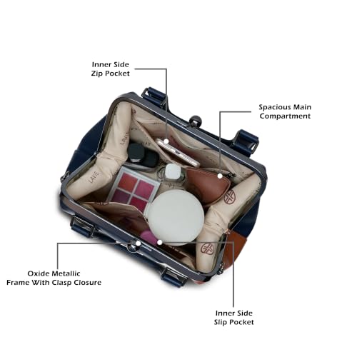 Lavie Signature Women's Macon Frame Satchel Bag | Satchel Handbag for Work | Ladies Purse | Stylish Shoulder Bag | Gift for Women
