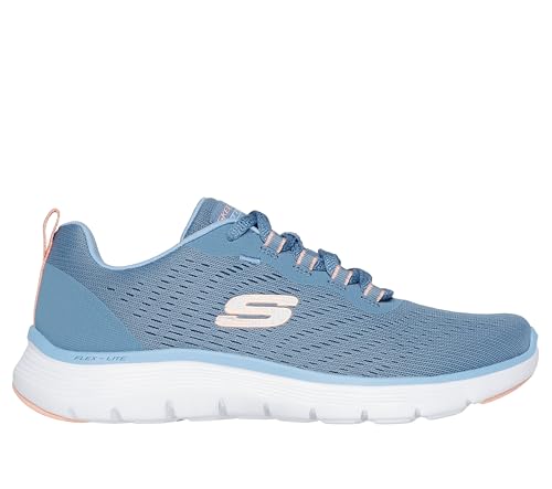 Skechers Women Flex Appeal 5.0 Off White Lace Up Casual Sneakers