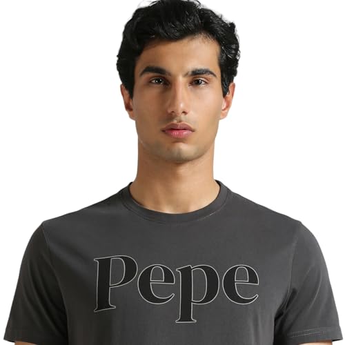 Pepe Jeans Men's Slim Fit T-Shirt (PM509926_Thunder Grey