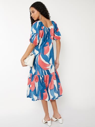 Max Women Printed A-line Dress (Multicolour_M)