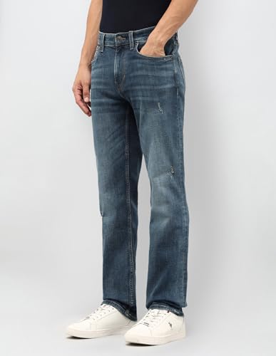 U.S. Polo Assn. Denim Co. Men's Harold Slim Straight Fit Blue Jeans (UDJEN1891_Blue_30)