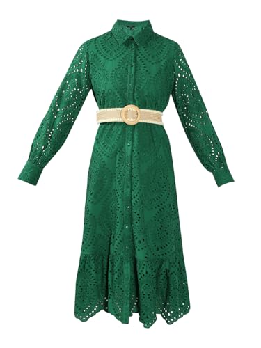 VERO MODA Women's Fit and Flare Green Dress
