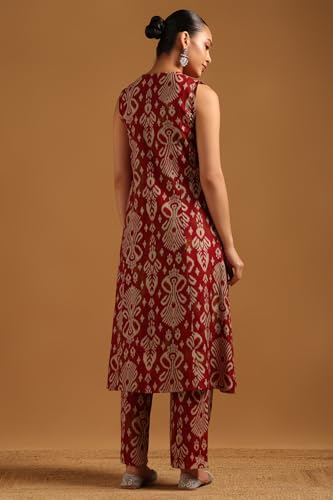 Soch Womens Red Desert Storm Ethnic Motifs Co-Ord Set