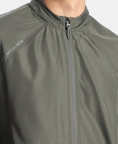 Jockey MV40 Men Microfiber Water Resistant Convertible Hoodie Jacket_T Green_M