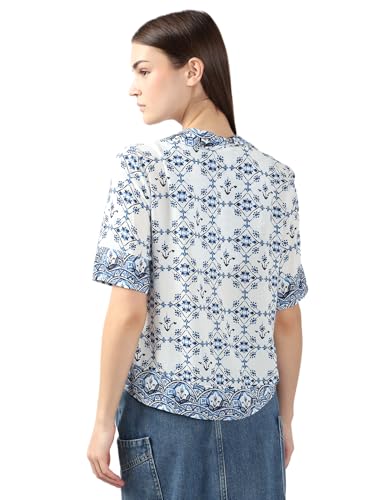 Vero Moda Women's Regular Fit Blue Shirt