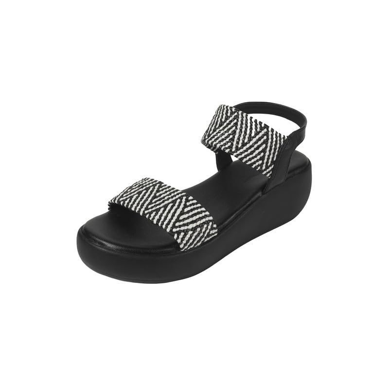 Mochi Women's Beige Fashion Wedge Heel Sandal UK/8 EU/41(33-1200)
