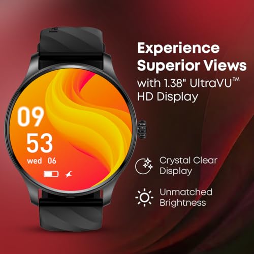 Fastrack Limitless XR1 Smart Watch, 1.38" Ultra VU Display, Singlesync BT Calling, Fast Charge, 100+ Sports Mode, Calculator, AI Voice Assistant, Upto 5 Days Battery, Health Suite, IP68