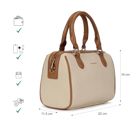 Fastrack Swirl Satchel | Women’s Faux-Leather Satchel| Dual Carry Handles, Adjustable Strap & Spacious Main Compartment