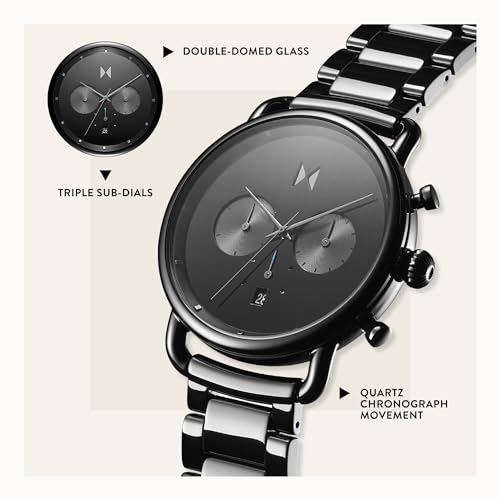 MVMT Blacktop II Men's Water-Resistant Retro Watch, Stainless Steel, Analog Display, 50m Water Resistance