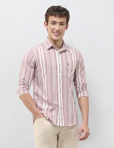 U.S. Polo Assn. Denim Co. Men's Vertical Striped Regular Fit Shirt