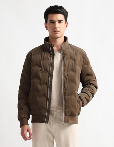 Arrow Sports Men's A-Line Coat (ASAKJK4741_Light Brown