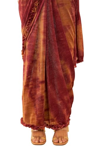 Soch Women's Machine Weave Spandex Saree (SREVRTW106875D_Maroon)