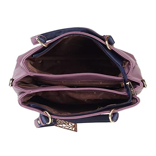 Metro Women Purple Satchel Bags (66-7852)