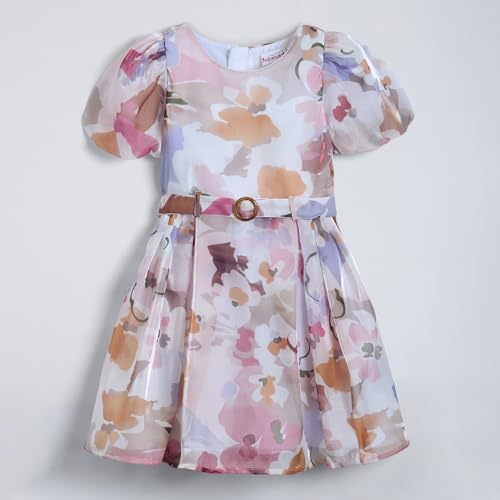 Hopscotch Girls Floral Fit & Flare Dress in Purple Color for Age (2-3 Years)