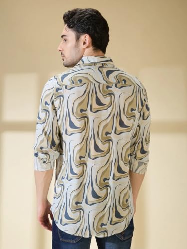 Being Human Blue Regular Fit Regular Collar Men's Shirt