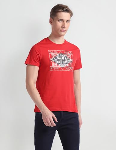 U.S. POLO ASSN. Men's Regular Fit T-Shirt (UDTSHS0733_Red