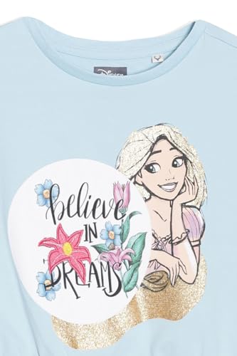 Allen Solly Girl's Regular T-Shirt (AGKCERGFJ62138_Light Blue