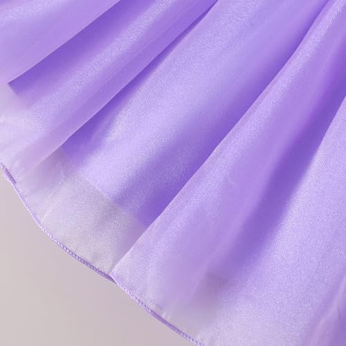 Hopscotch Girls Lilac Short Sleeves Sequined Ruffle Party Dress for Age (4-5 Years)