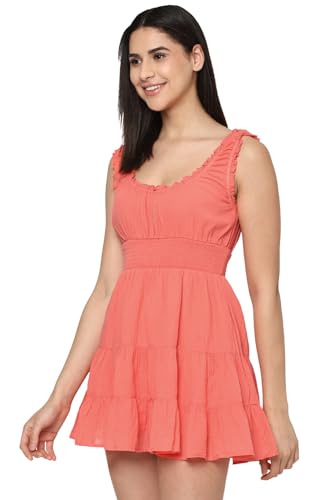 American Eagle Women's Cotton Modern Mini Dress (WEA0397040199_Peach