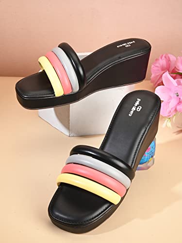 pelle albero Black Wedges For Women (PA-AG-2306)