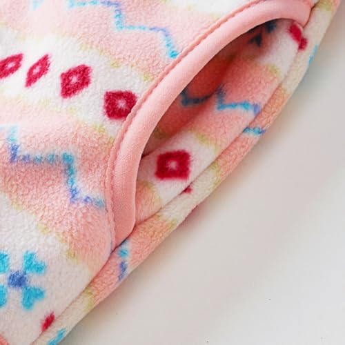 Hopscotch Girls Pink Full Sleeves Geometric Fleece Jacket For Age (4-5 Years)