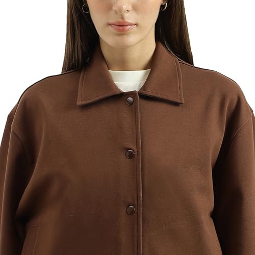 United Colors of Benetton Women's Jackets (25A30A6DN085G23N_Brown
