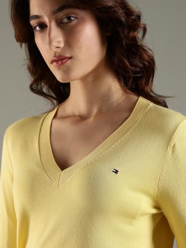 Tommy Hilfiger Regular Fit Viscose V-Neck Sweater