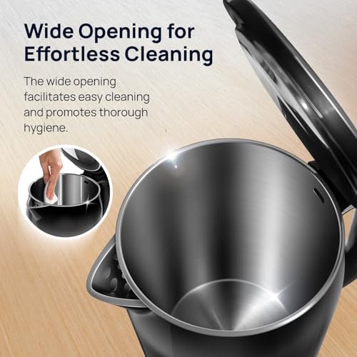 wipro ABS Elato BK 213 Cool Touch Electric Kettle,1.8 Litre,Anti-Rust Shield,Super Fast Heating,3X Protection,Overheat,Dry Boil & Auto Shut-Off,One Touch Opening,1200 Watts,2 Years Warranty,Black