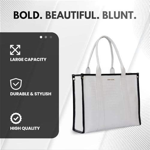 Bagsy Malone Women's Large Sized Hand Bag With Adjustable & Detachable Sling Strap And Top Handles