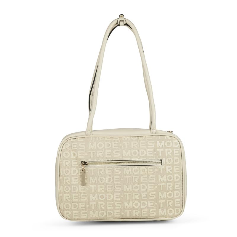 tresmode BELFAST Beige Vegan Leather Shoulder Bag