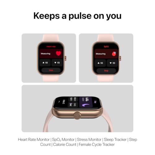 Noise New Launch ColorFit Pulse Air Smartwatch with BT Calling, 1.85" TFT Display, Lightweight 45g Design, Heart Rate & Step Tracking, Multi-Sport Modes, Find My Phone, Water Resistant (Rose Pink)