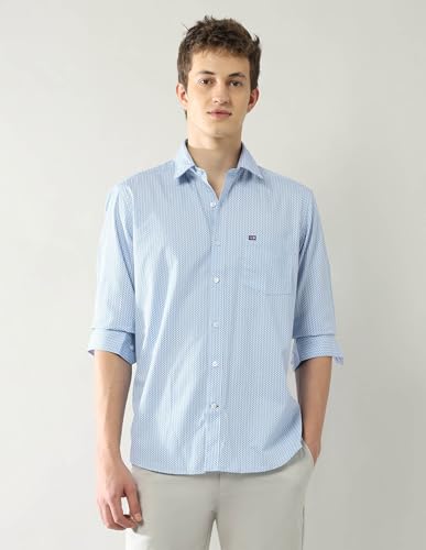 Arrow Sports Men's Slim Fit Shirt (ASAJSH1690_Blue