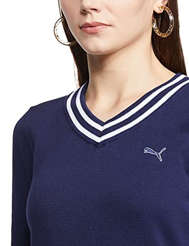 Puma Women's Classic Cotton Pullover Sweater (56835502_Blue_M)