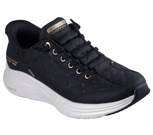 Skechers Women Contour Foam-Golden Hour Black Slip INS Casual Sneakers