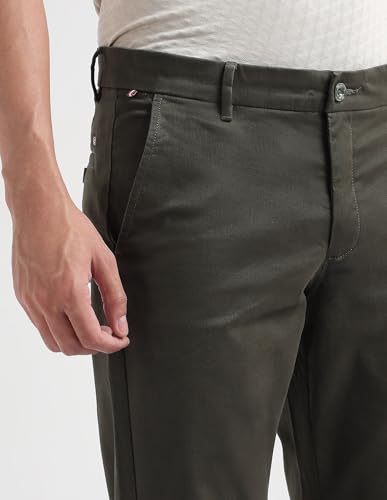 Arrow Sport Men's Twill Air Soft Trousers (ASAKTR2688_Green_32)